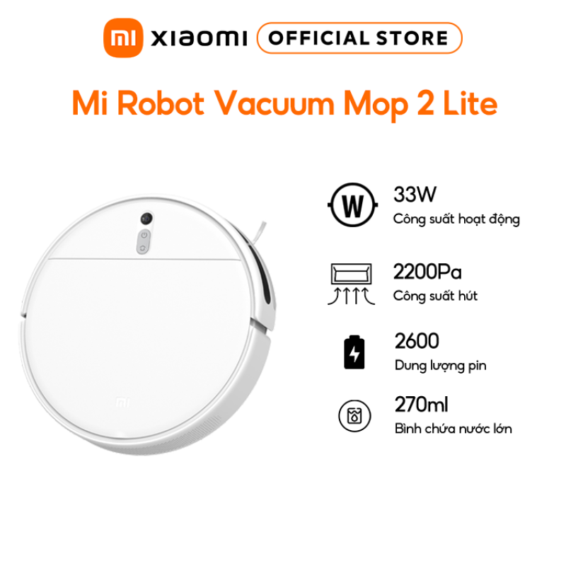 Robot hút bụi Xiaomi Vacuum Mop 2 Lite EU | Chính hãng - Bảo hành 12 tháng