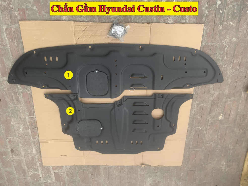 Chắn bùn gầm hyundai custin , custo ốp gầm máy bảo vệ động cơ