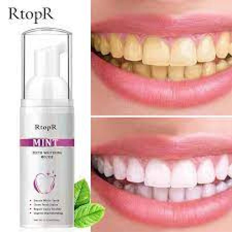RtopR Bọt Tẩy Trắng Răng Làm Sạch Răng Khử Mùi Hôi Miệng Mousse Teeth Whitening Clean Teeth 60ml