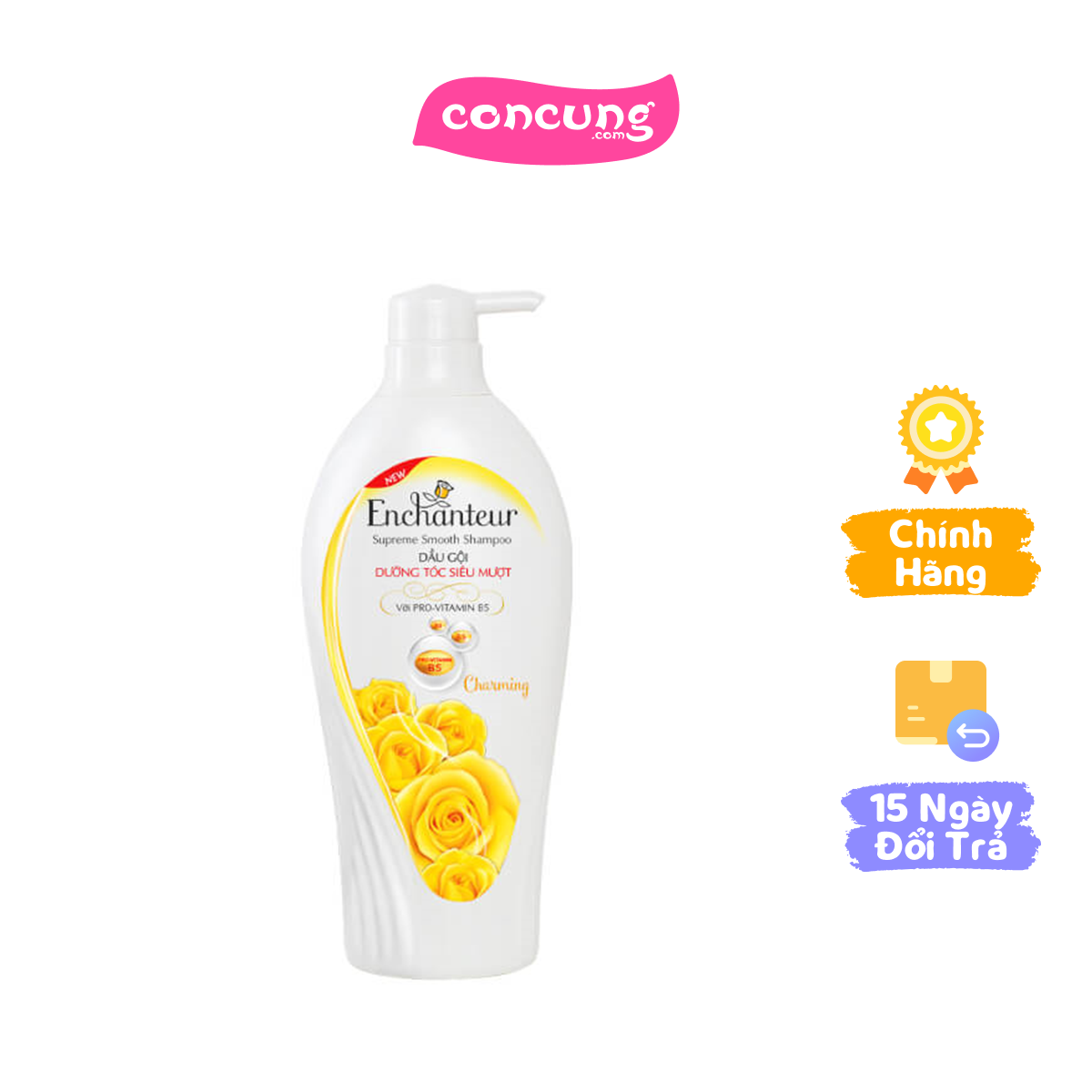 Dầu gội dưỡng tóc siêu mượt Enchanteur Charming 650g