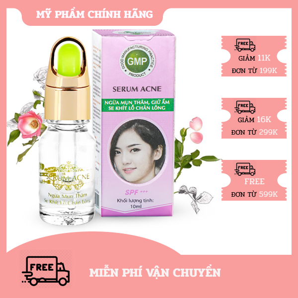 Serum ngừa mụn thâm - giữ ẩm - se khít lỗ chân lông serum acne spf+++ miền thảo mộc