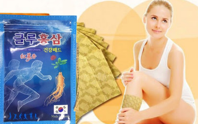 [HCM]Cao dán hồng sâm Korea power Gíneng 20 miếng túi xanh