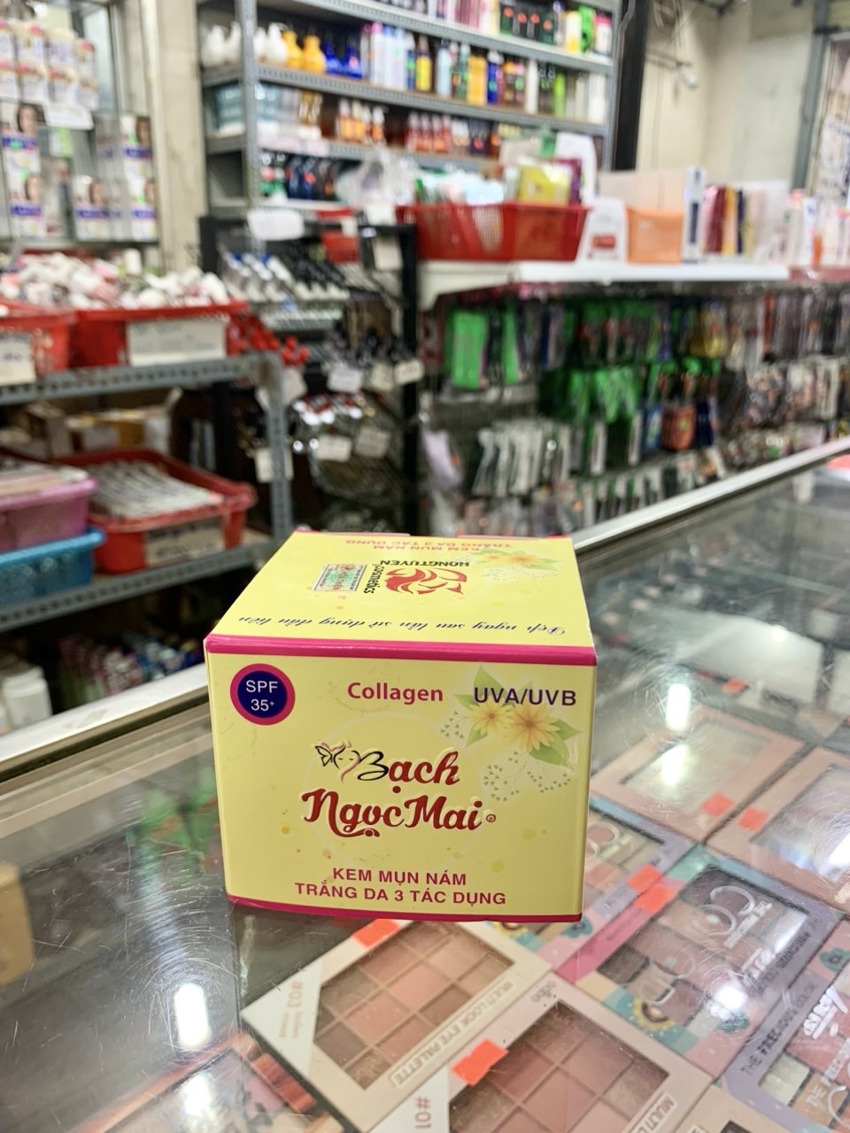 Kem bạch ngọc mai mụn nám trắng da 3 tác dụng collagen spf35+