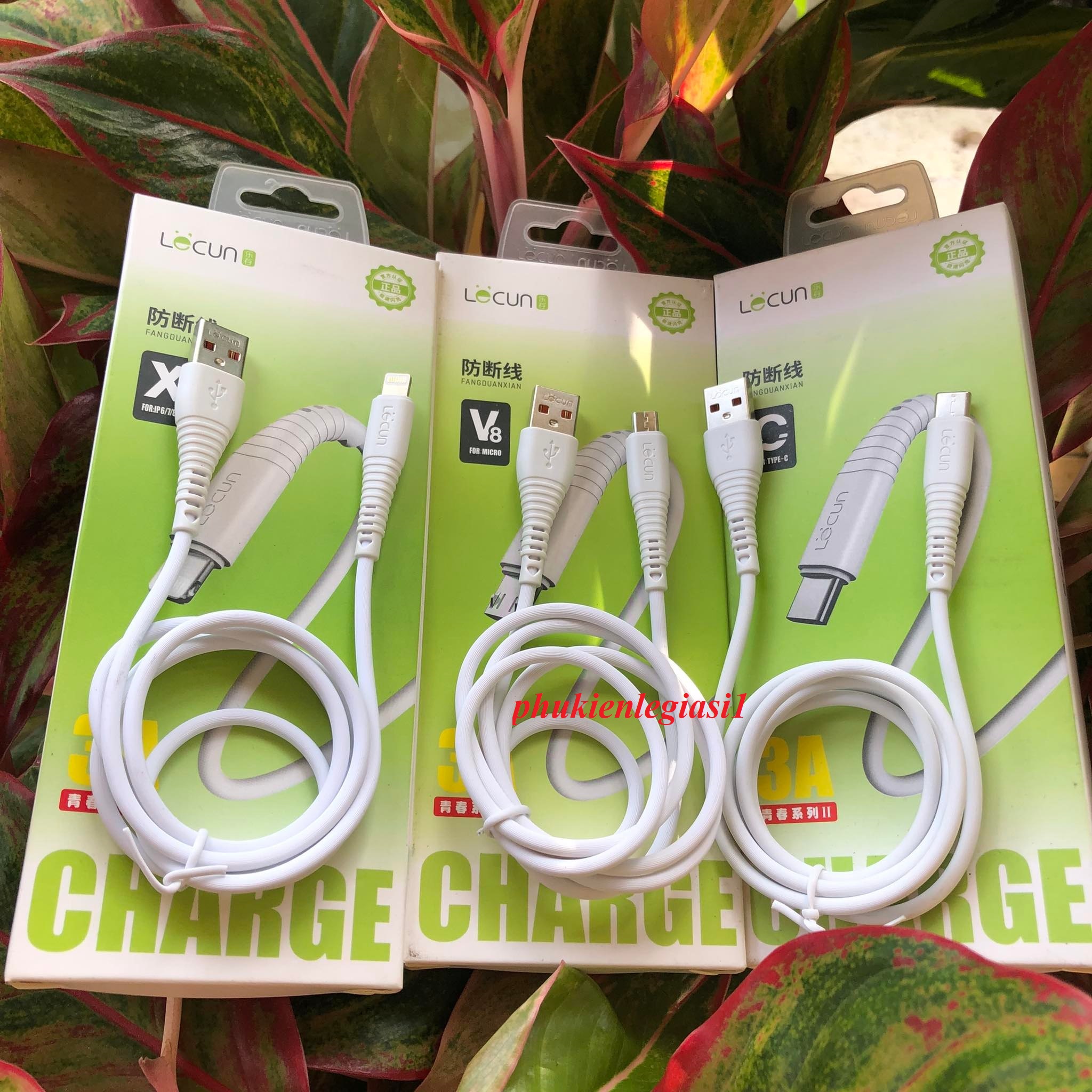 Cáp sạc Iphone, Type C, Micro USB hiệu Lecun mã FD10