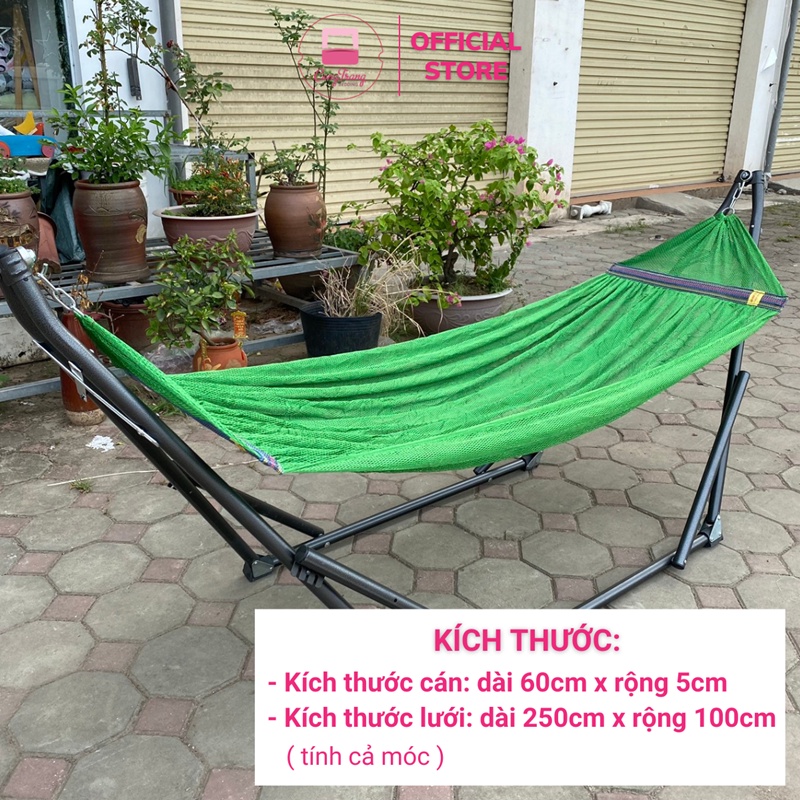 Lưới võng xếp cán thép, cán nhựa size lớn lưới dày hai lớp bền đẹp