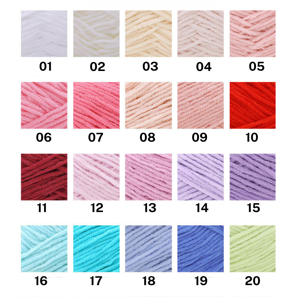 Len Nhung Baby 3mm, Len Bông Sữa (Cuộn 50G)