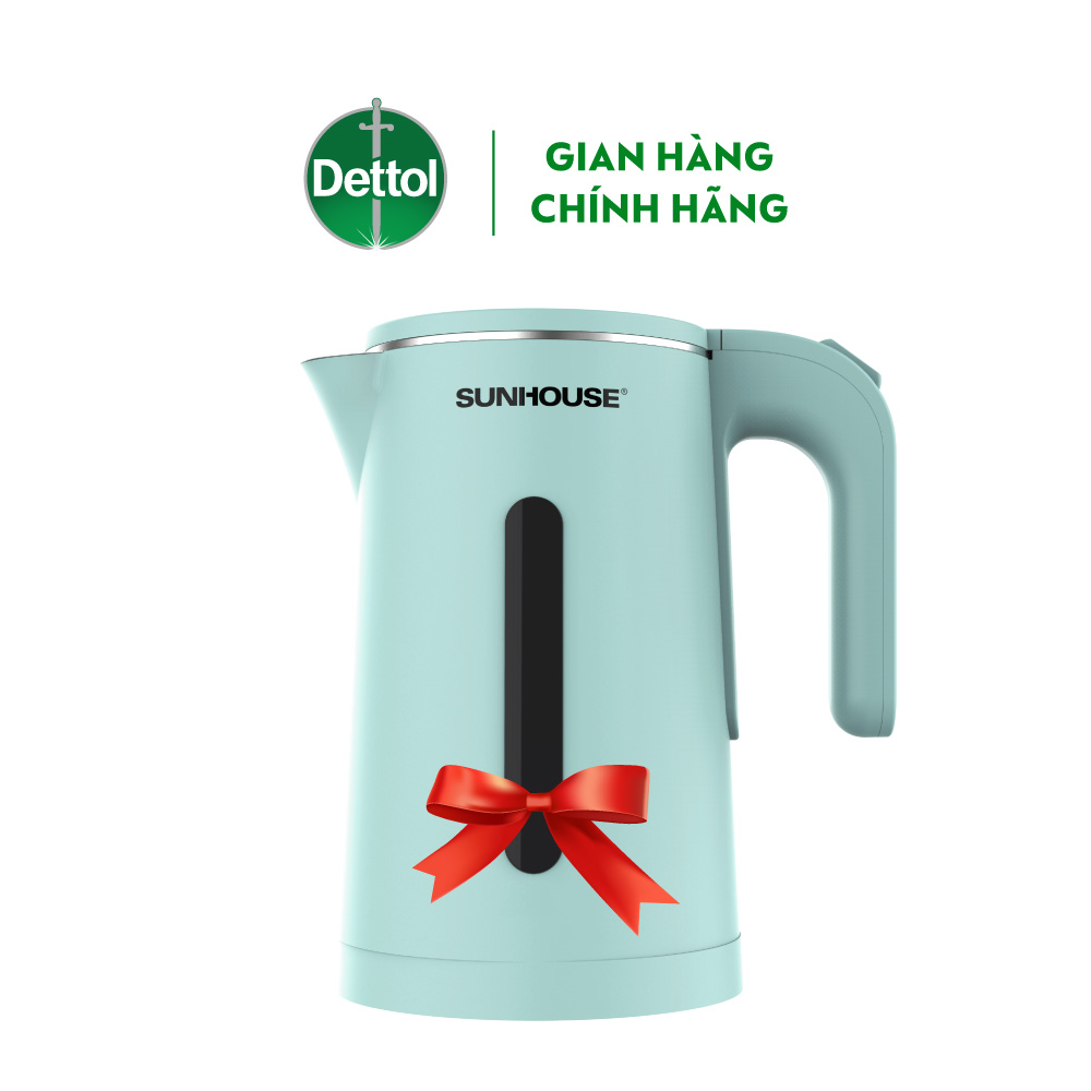 [Quà tặng không bán]  Bình đun siêu tốc inox 2 lớp Sunhouse