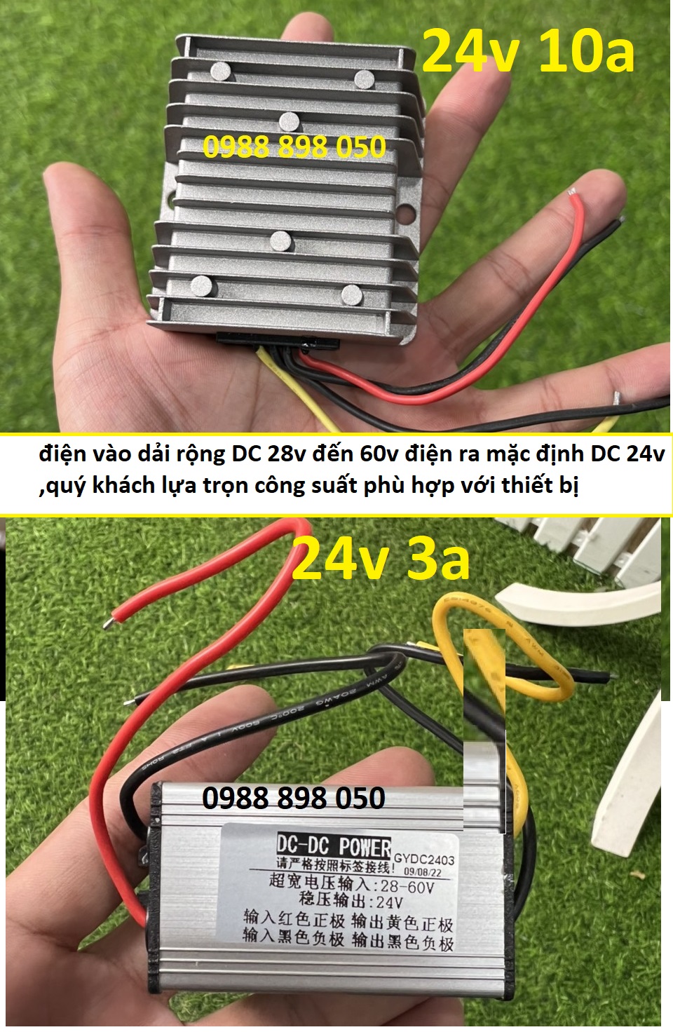 bộ hạ áp điện DC 48v, 60v xuống 24v