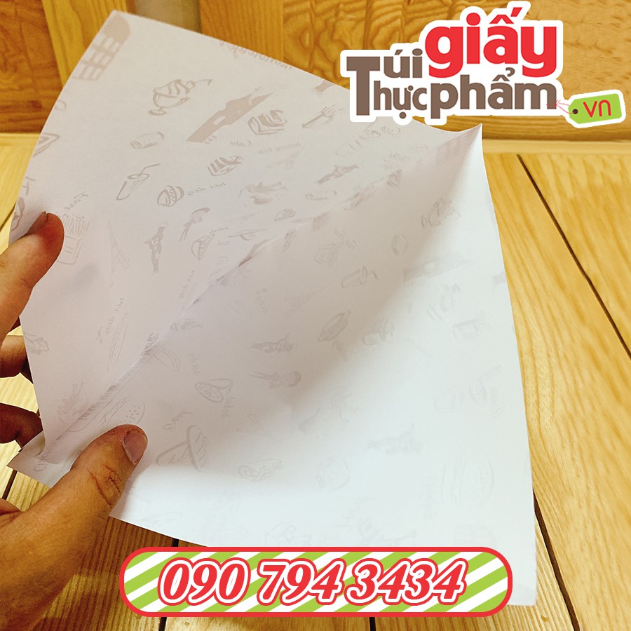 [Giá gốc]1000 túi giấy Kebab (Fort - in sẵn)