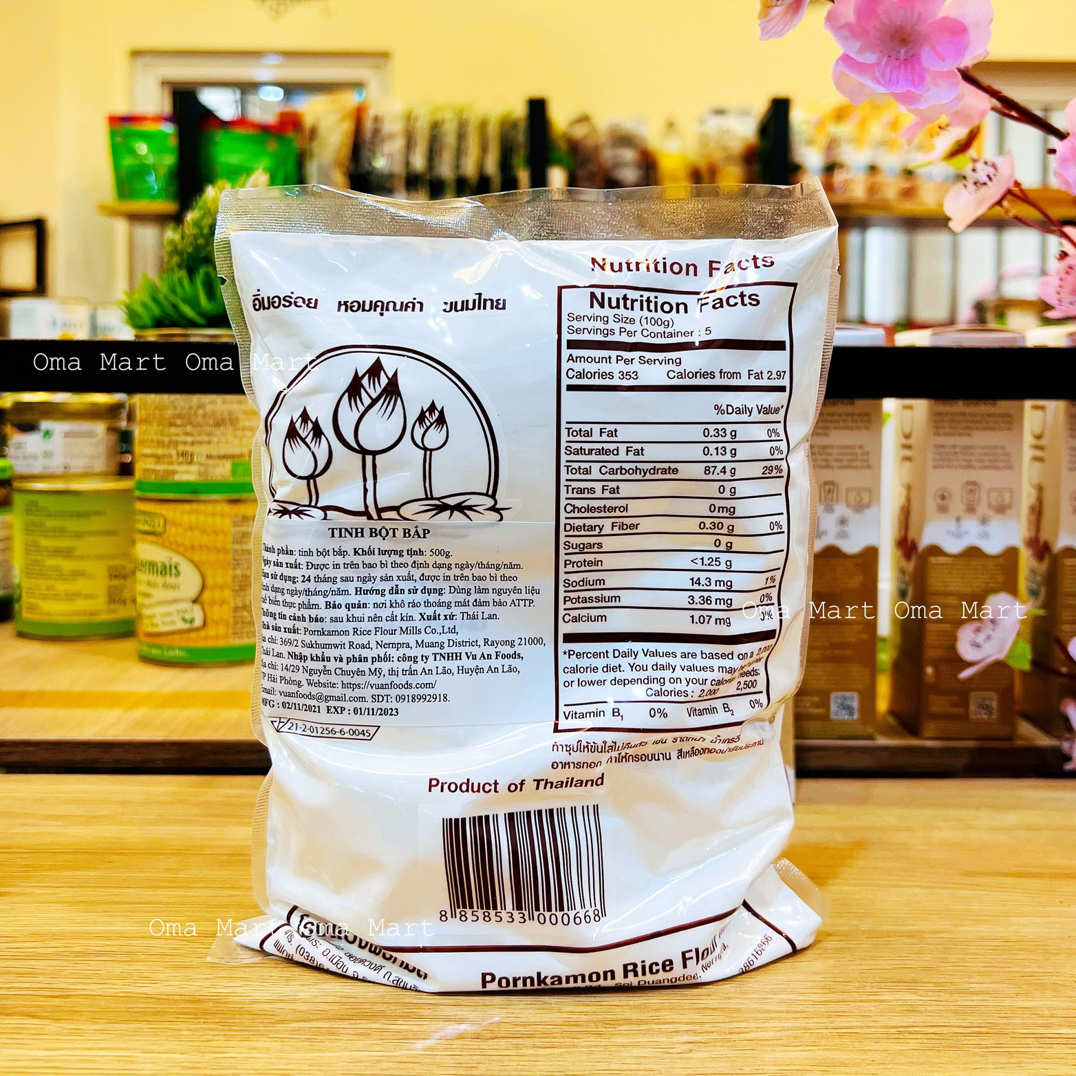 Tinh bột bắp Thái Lan 500g