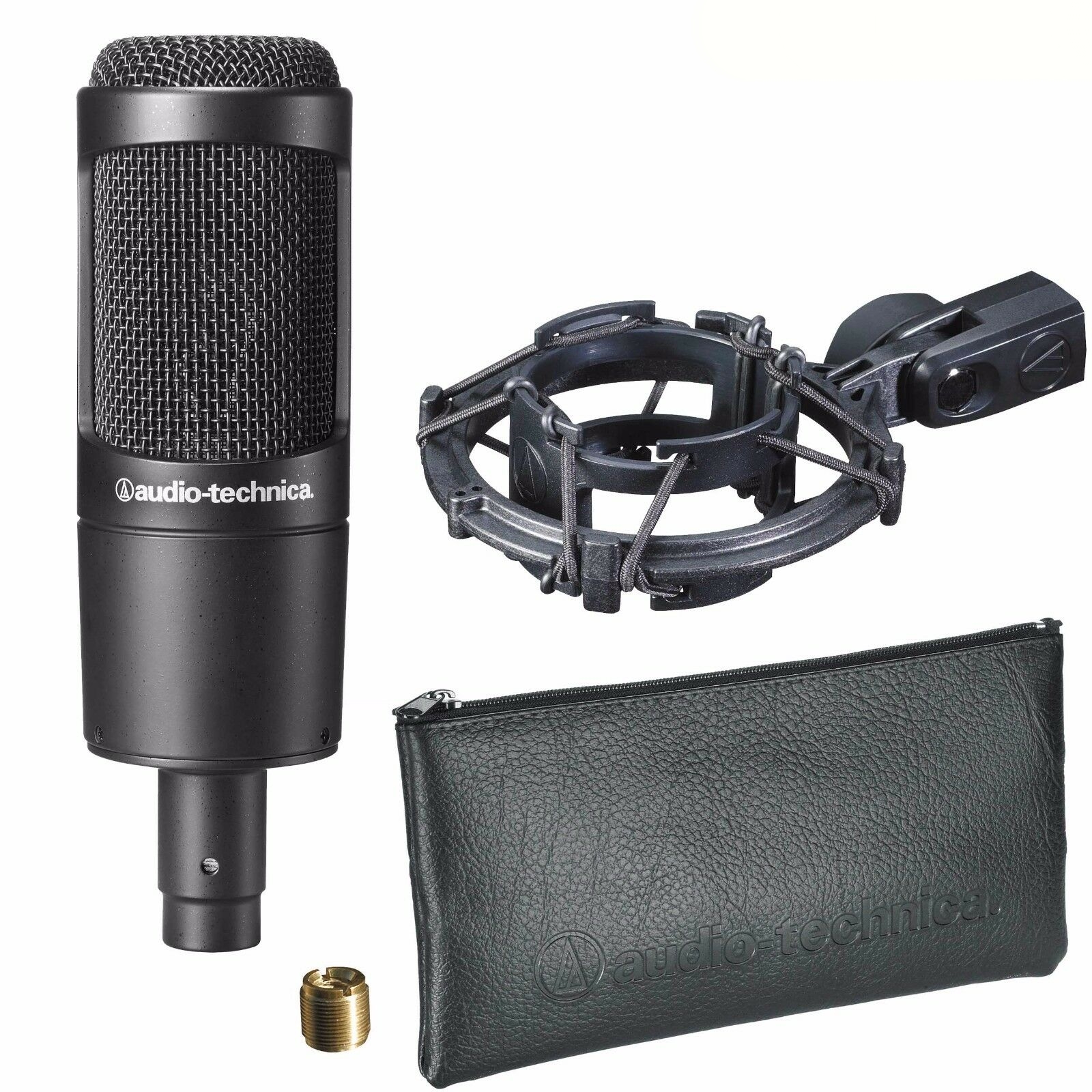 Audio-Technica AT2035 Cardioid Condenser Microphone, Perfect for Studio, Podcasting & Streaming, XLR Output, Includes Custom Shock Mount,Black