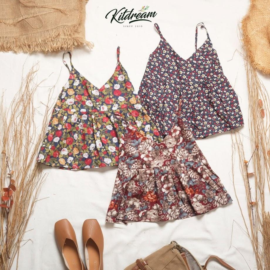 [HCM]ÁO BABYDOLL 2 DÂY HOA VINTAGE