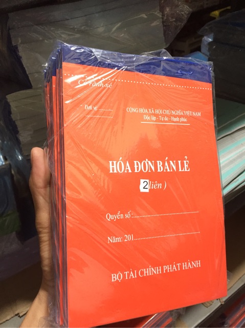 Hoá đơn bán lẻ dày 100trang A4/A5(1liên-2liên-3liên)