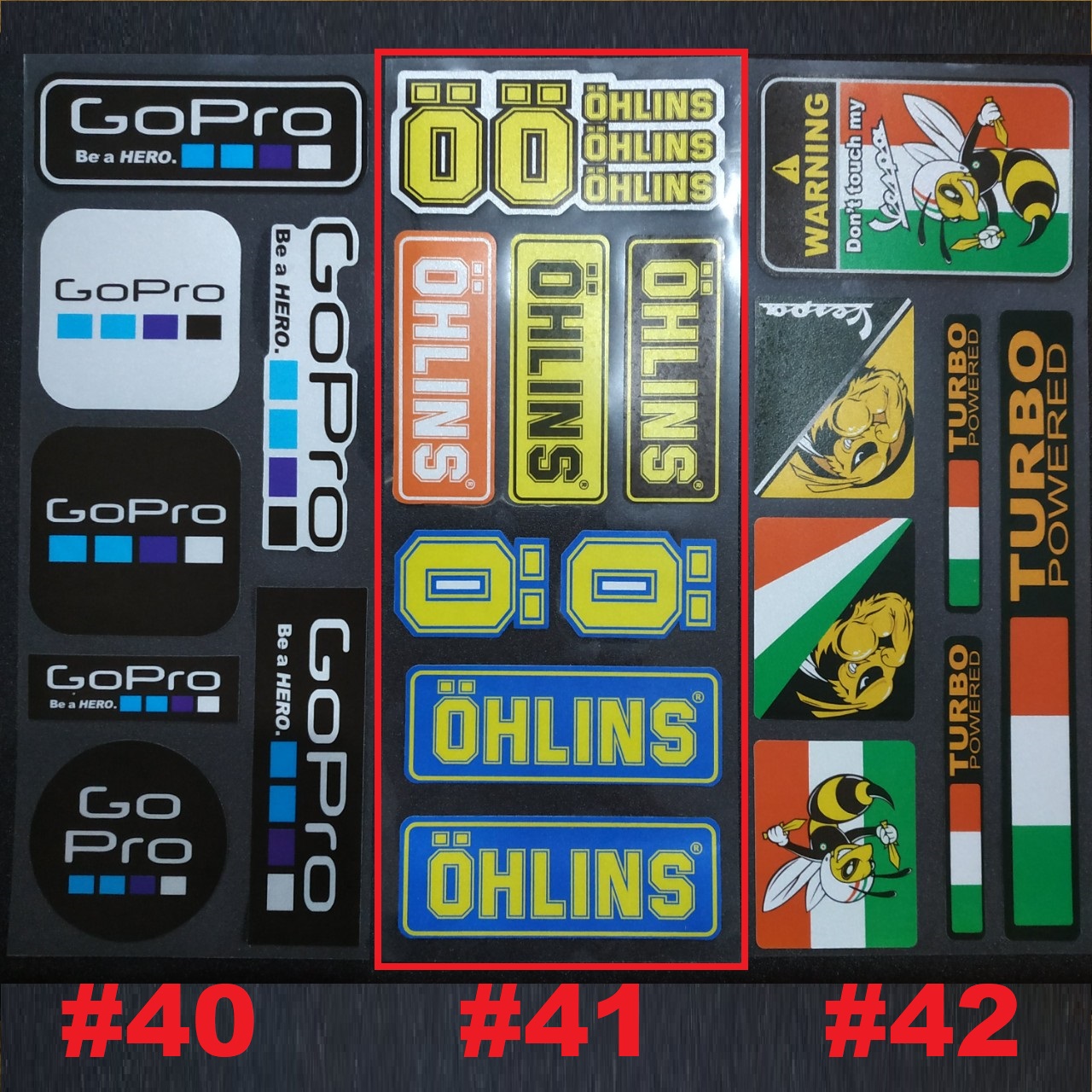 [P2]Tem dán xe vỉ 6 sticker full logo chống thấm nước