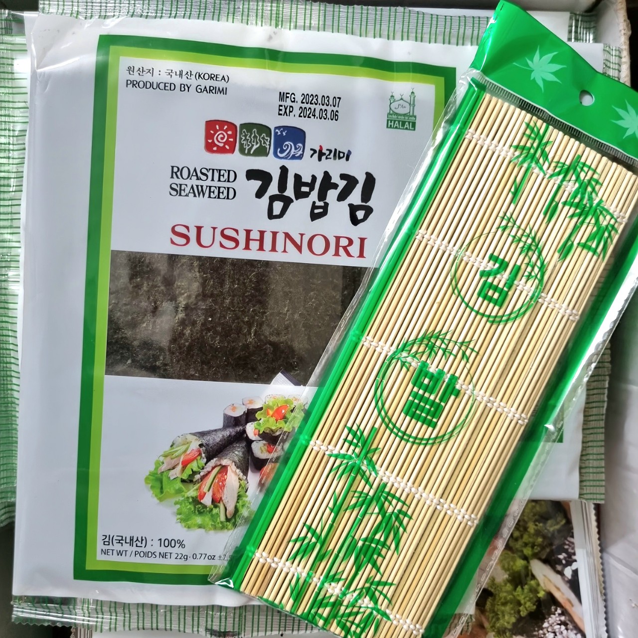 Combo 10 lá rong biển cuốn shushi Và Mành tre Cao Cấp