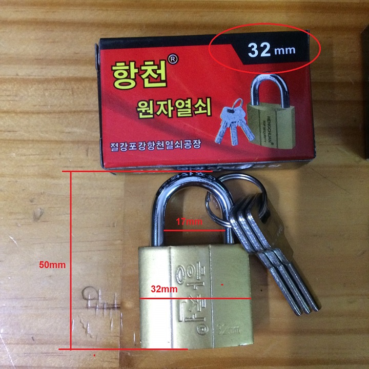 Ổ KHÓA NHỎ SIZE 38mm, 32mm KÈM CHÌA KHÓA chọn theo phân loại- 000747