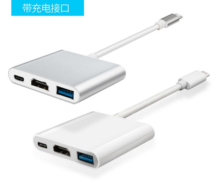 Cáp chuyển từ TypeC sang HDMI + USB 3.0 cho macbook và điện thoại
