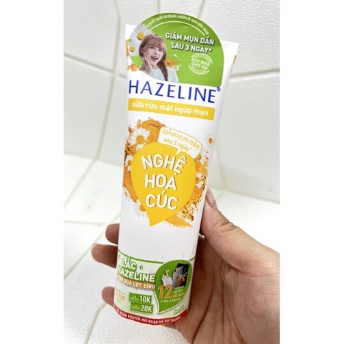 Sữa Rửa Mặt Hazeline Tuýp 50g/100g (Nghệ/Yến Mạch/Matcha)