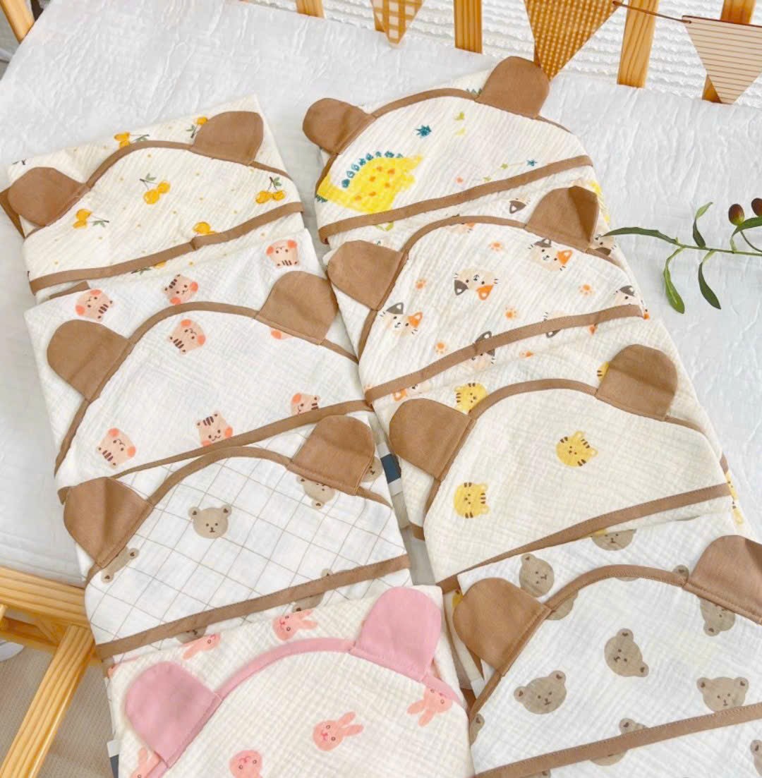 Choàng ủ xô 4 lớp đa năng cho bé