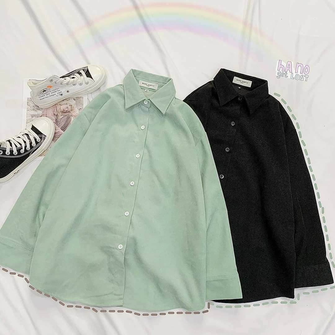 [YoloBoutique] SƠ MI FORM RỘNG UNISEX (ĐEN, TRẮNG, HỒNG, XANH)