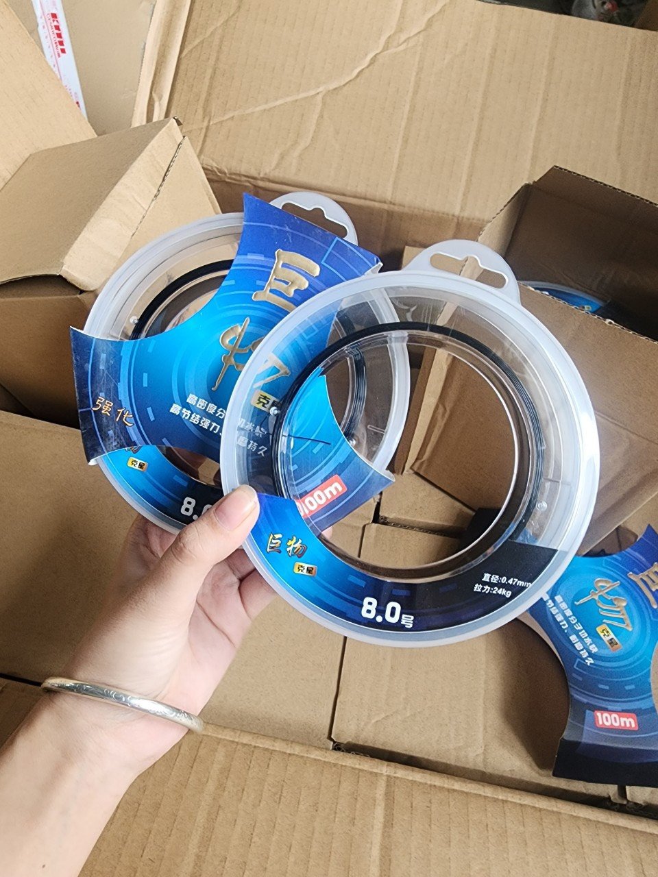 Cước trục và thẻo 100m săn hàng tầm long