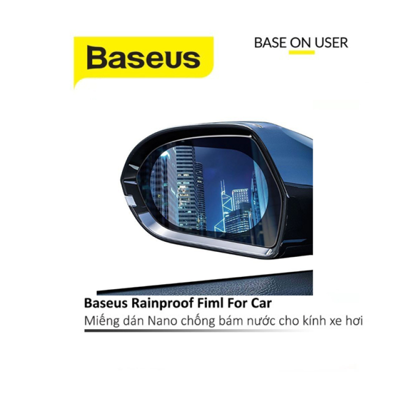 Miếng dán Baseus Rainproof Fiml chống bám nước cho kính hậu xe hơi 0.15mm