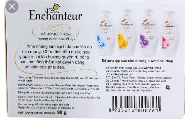 [HCM]Enchanteur - xà bông thơm 90g