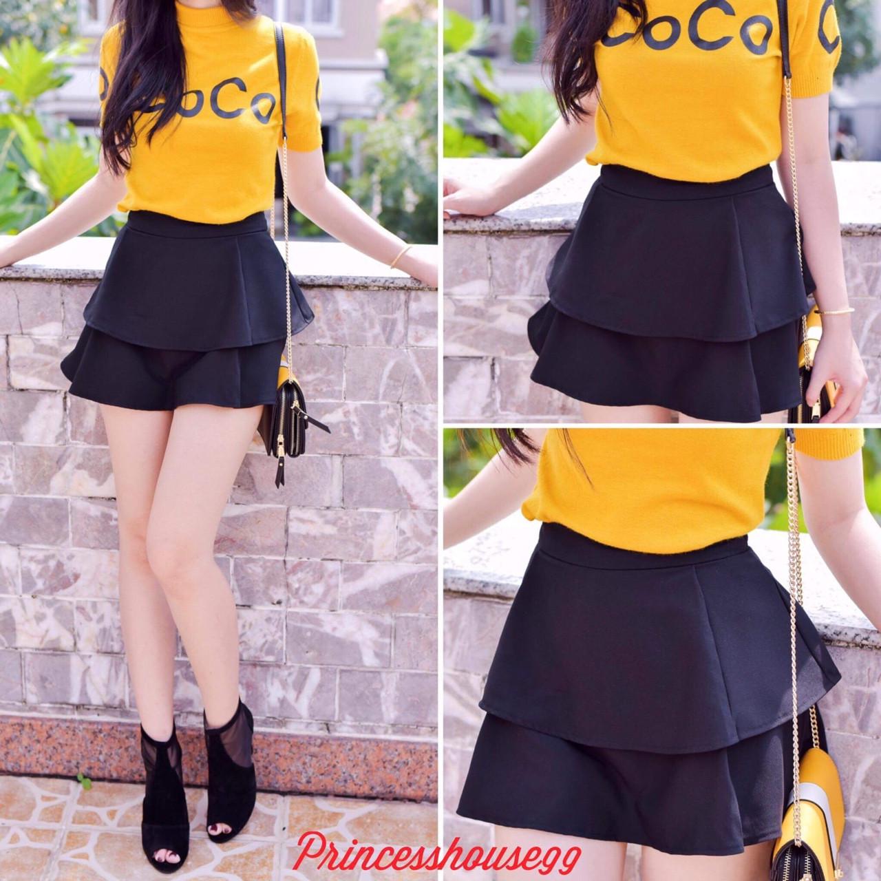 Chân váy giả váy 2 tầng