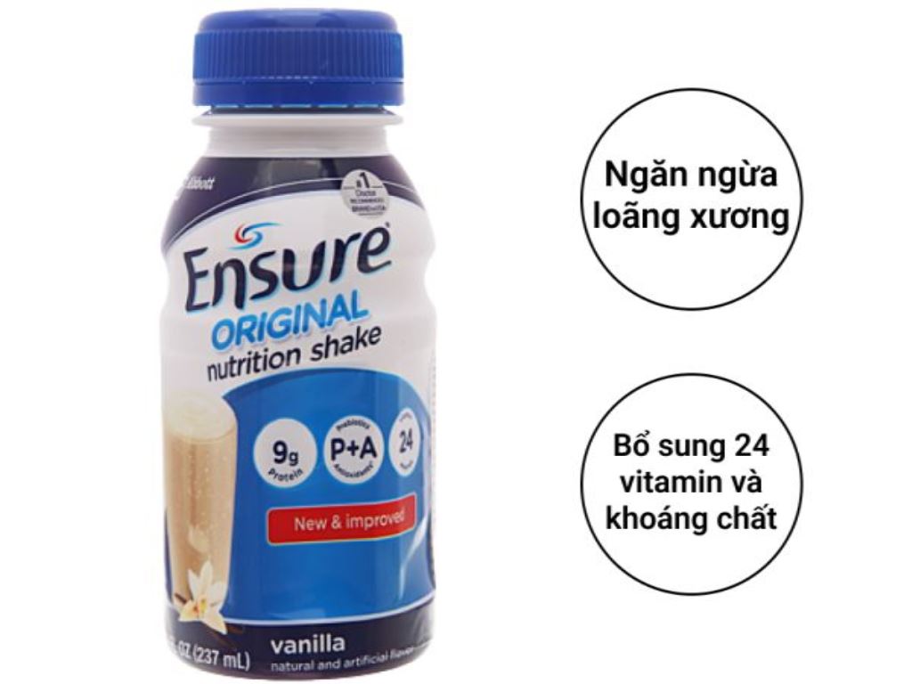 Sữa bột pha sẵn Ensure vani chai 237ml - CTY BÁT MUỘI