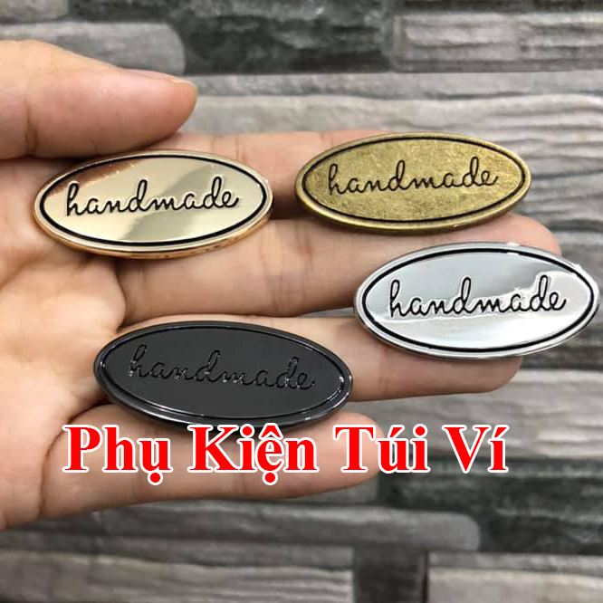 Mạc handmade oval trang trí túi xách