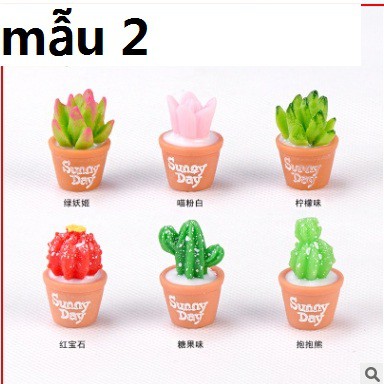 [HCM]Sen Đá Xương Rồng Mô Hình Trang Trí Charm Slime [1 cái ]