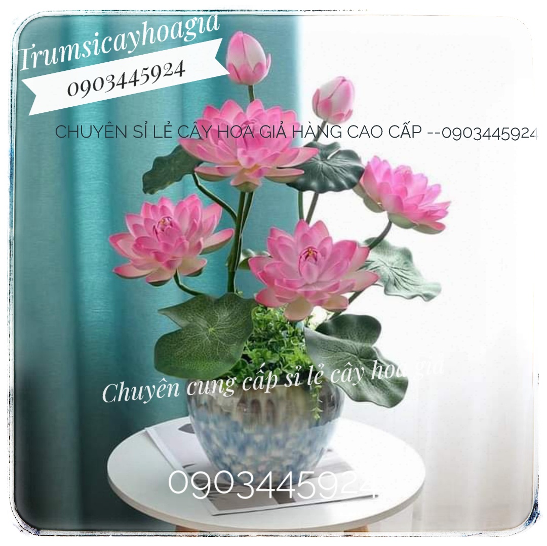 Cành sen xốp cao cấp dài 105cm- Hoa giả