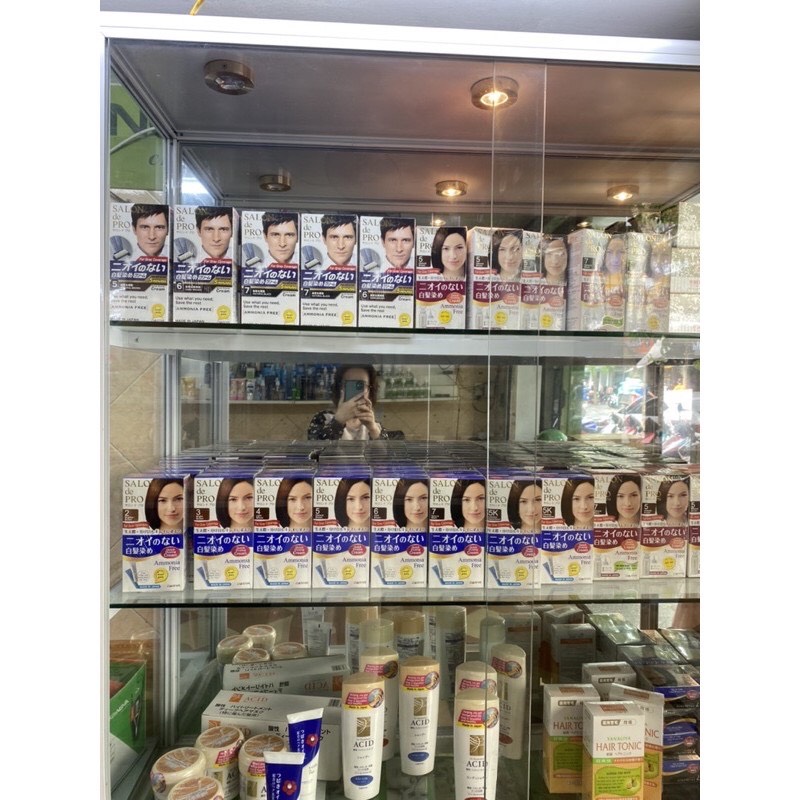 (NHẬP KHẨU NHẬT) Thuốc nhuộm tóc phủ bạc Salon de Pro