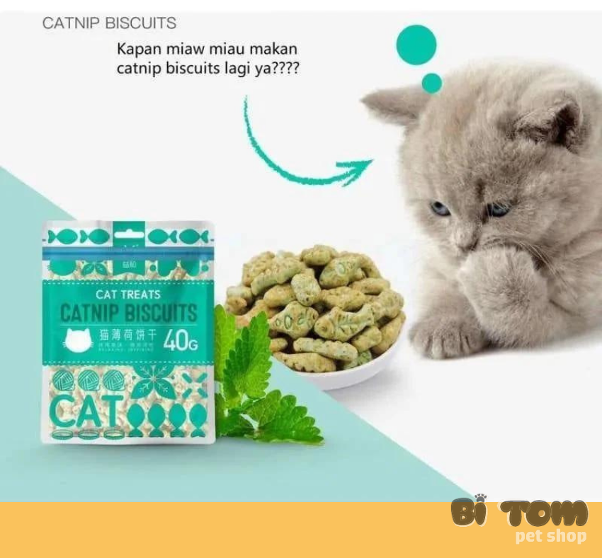BÁNH THƯỞNG CHO MÈO CATNIP BISCUITS 40G