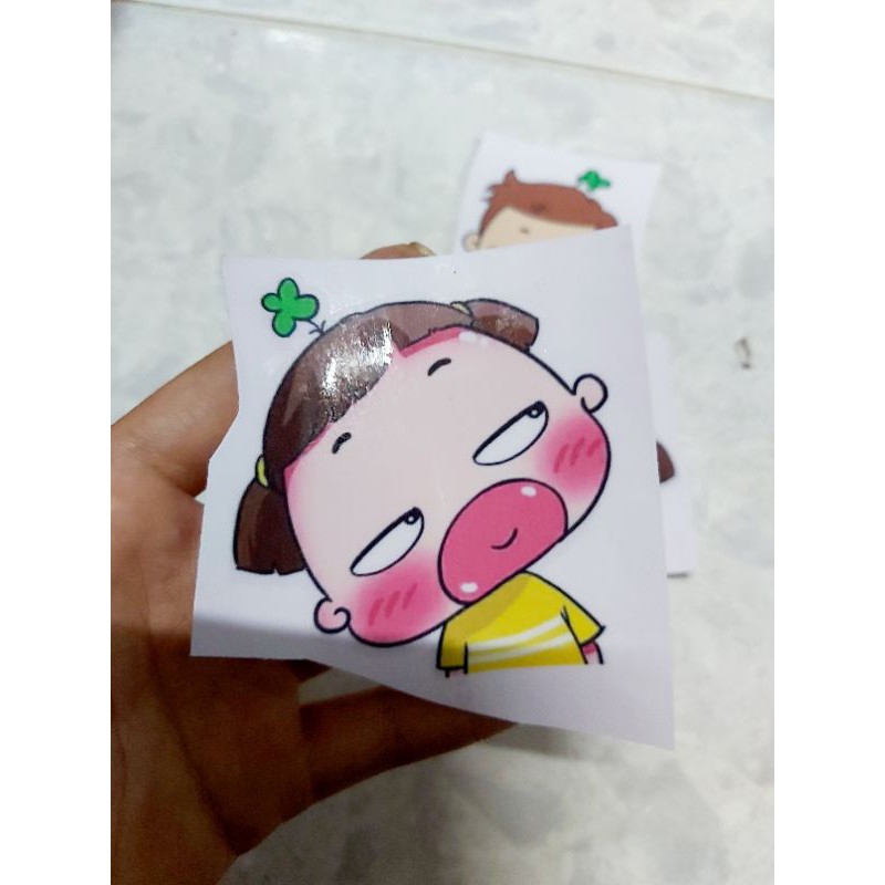 Combo 1 Tem Decal BST Quỳnh Aka 3 Dán Xe Nón, ĐT, Xe