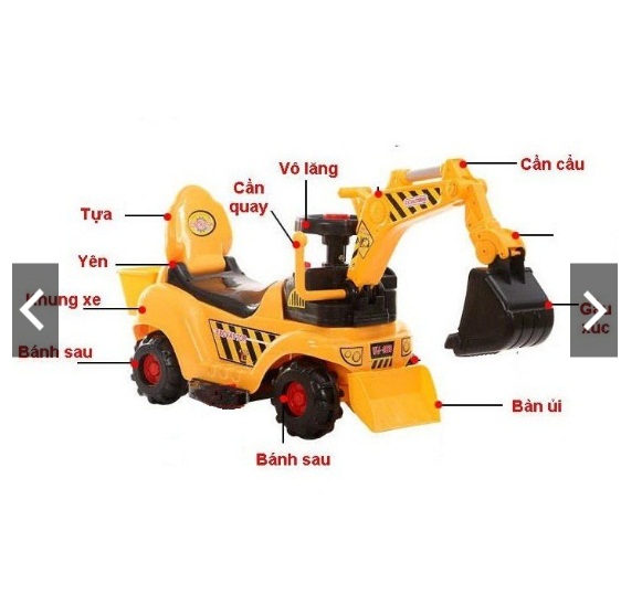Xe cẩu ngồi chòi chân 2 chế độ + Nhạc