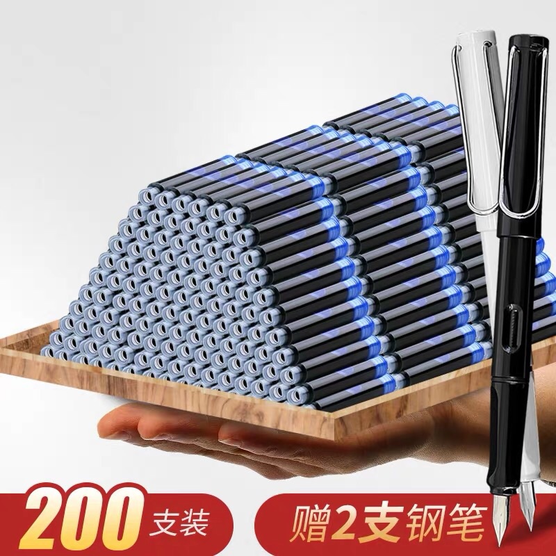 100 ống mực viết bút máy học sinh( tặng 1 bút mực)