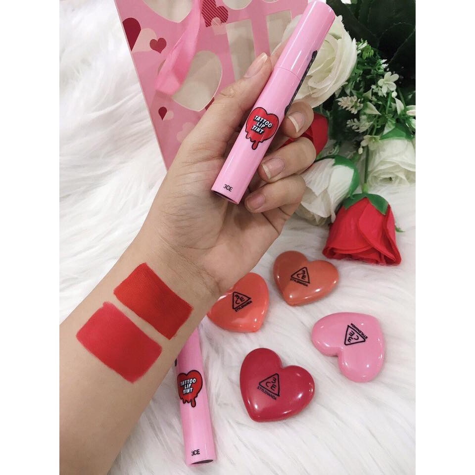 ( DEAL SỐC) SET SON 3CE TATOO LIP TINT