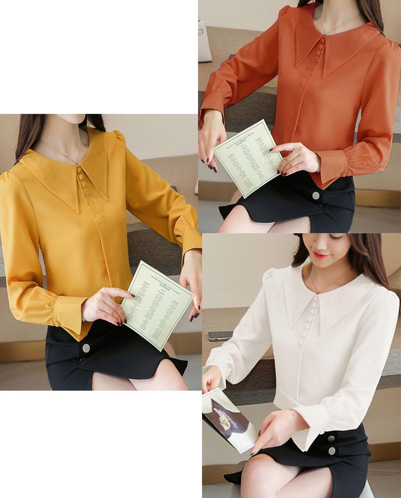 [HCM]Áo Sơ Mi Cổ Sen 3 Nút Phong Cách Hàn Quốc Cực Hot
