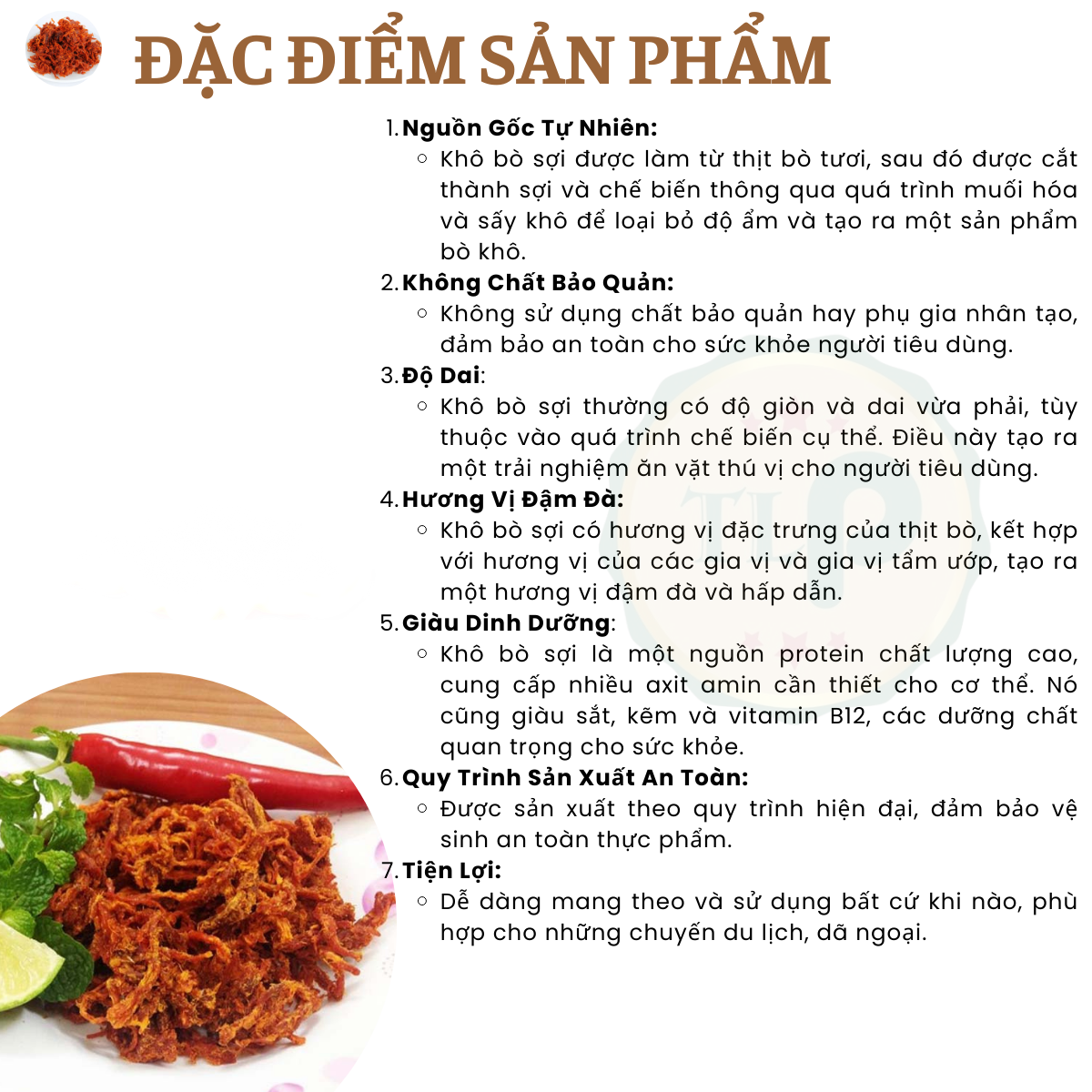 KHÔ BÒ SỢI TÂN LỘC PHÁT - BỊCH 50G