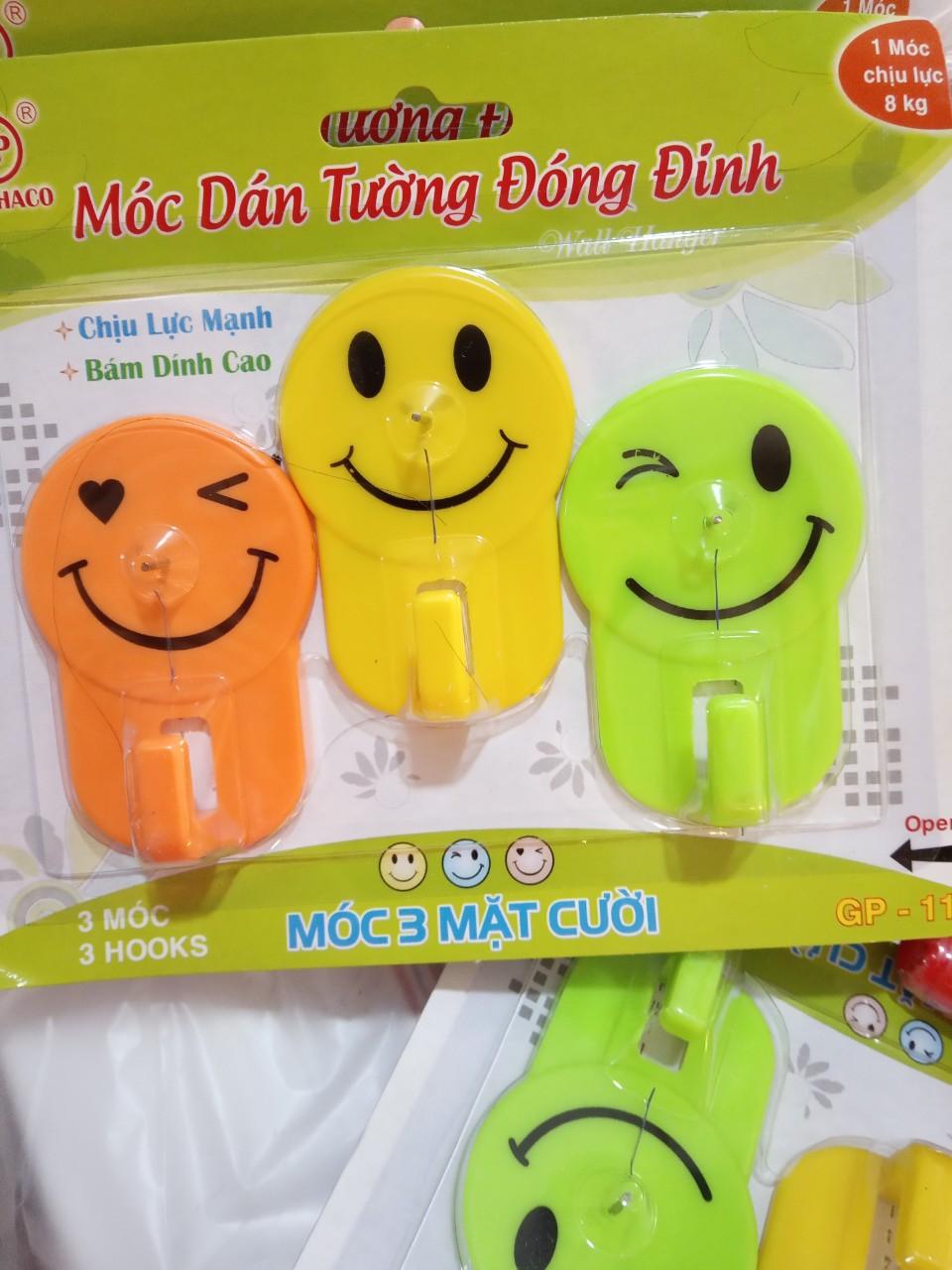 [HCM]Combo 3 Móc Dán Tường Đóng Đinh Hình Mặt Cười