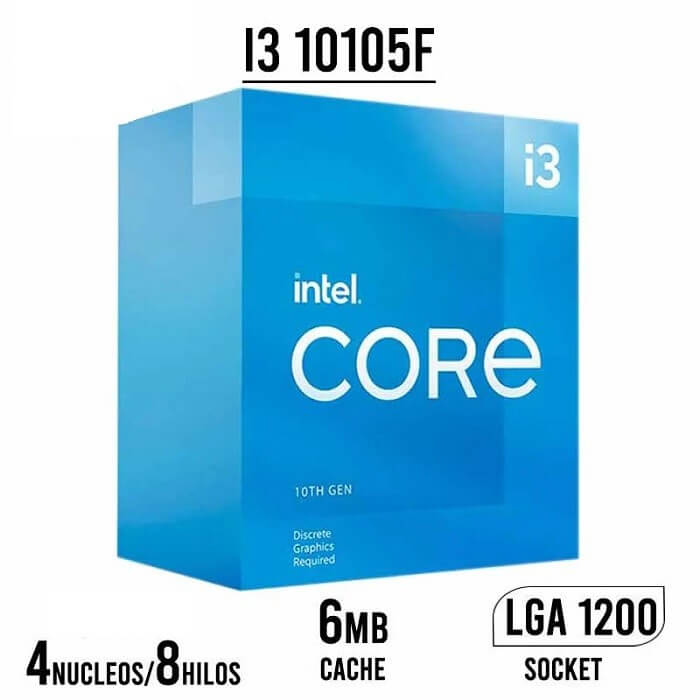 BỘ VI XỬ LÝ CPU INTEL CORE I3 - 10105F 4C/8T ( 3.7GHZ UP TO 4.4GHZ, 6MB ) - BẢO HÀNH 36 THÁNG