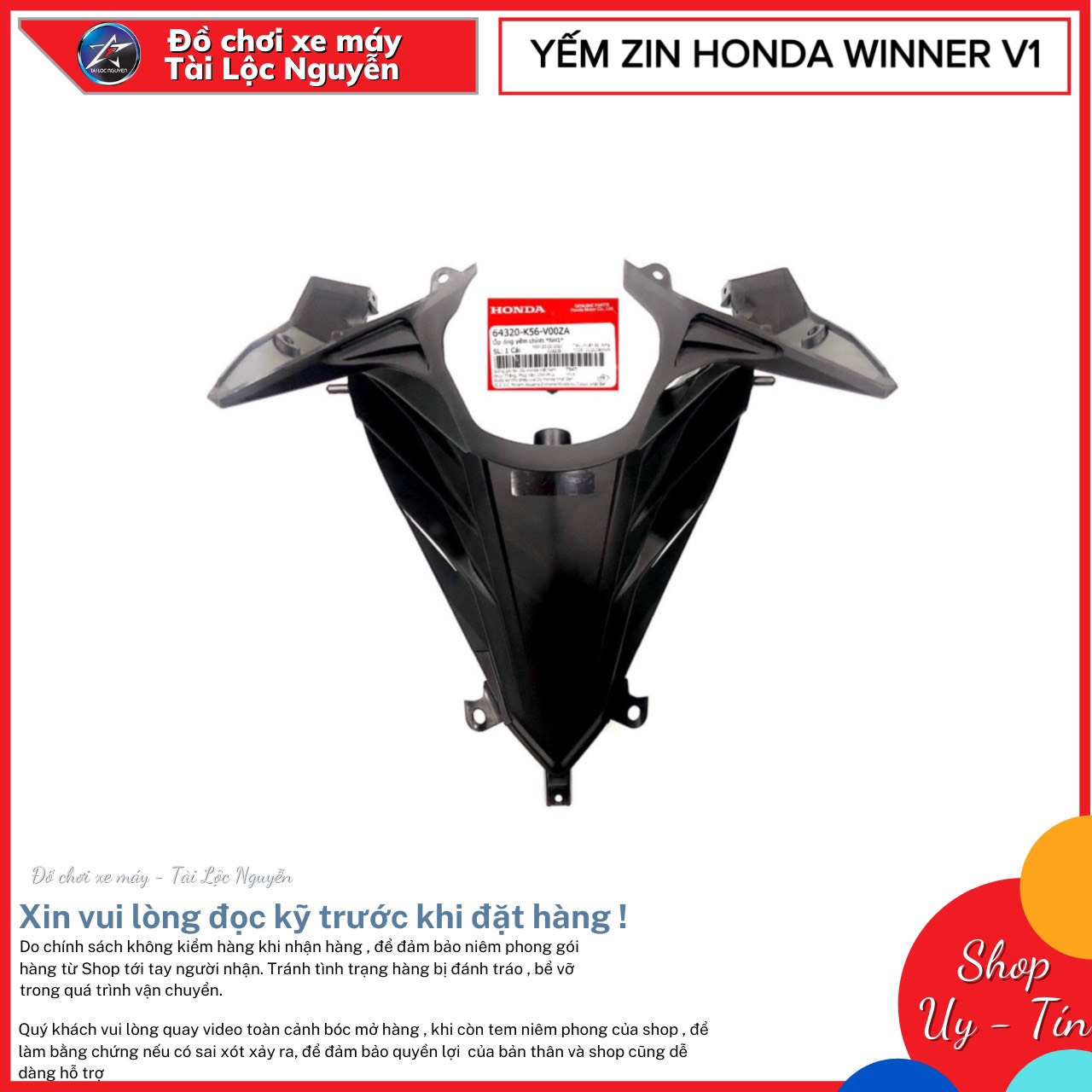 [HCM]BỢ YẾM ĐEN NHỰA CHO HONDA WINNER
