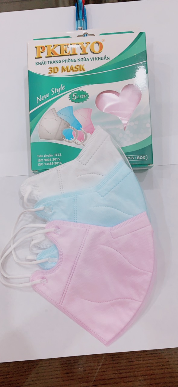 KHẨU TRANG 3D NGƯỜI LỚN - PKEIYO ( Hộp 10 cái)