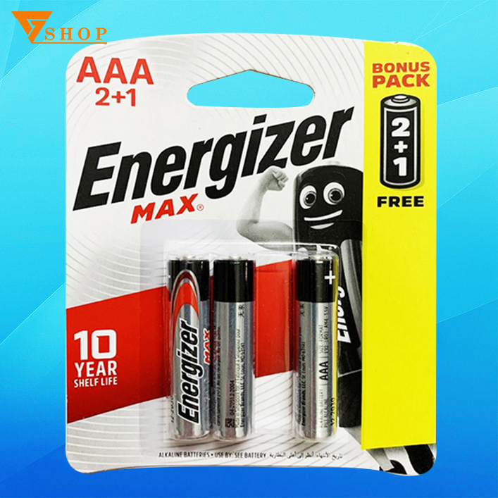 Pin energizer aaa vỉ 3 viên, pin đũa e92 chính hãng