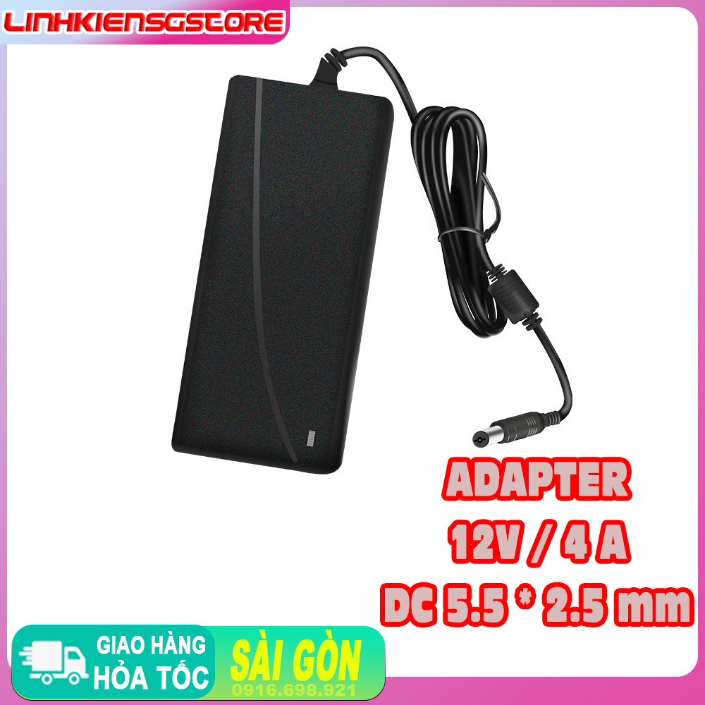 CỤC Nguồn Adapter 12V / 4A jack DC 5.5 * 2.5 mm