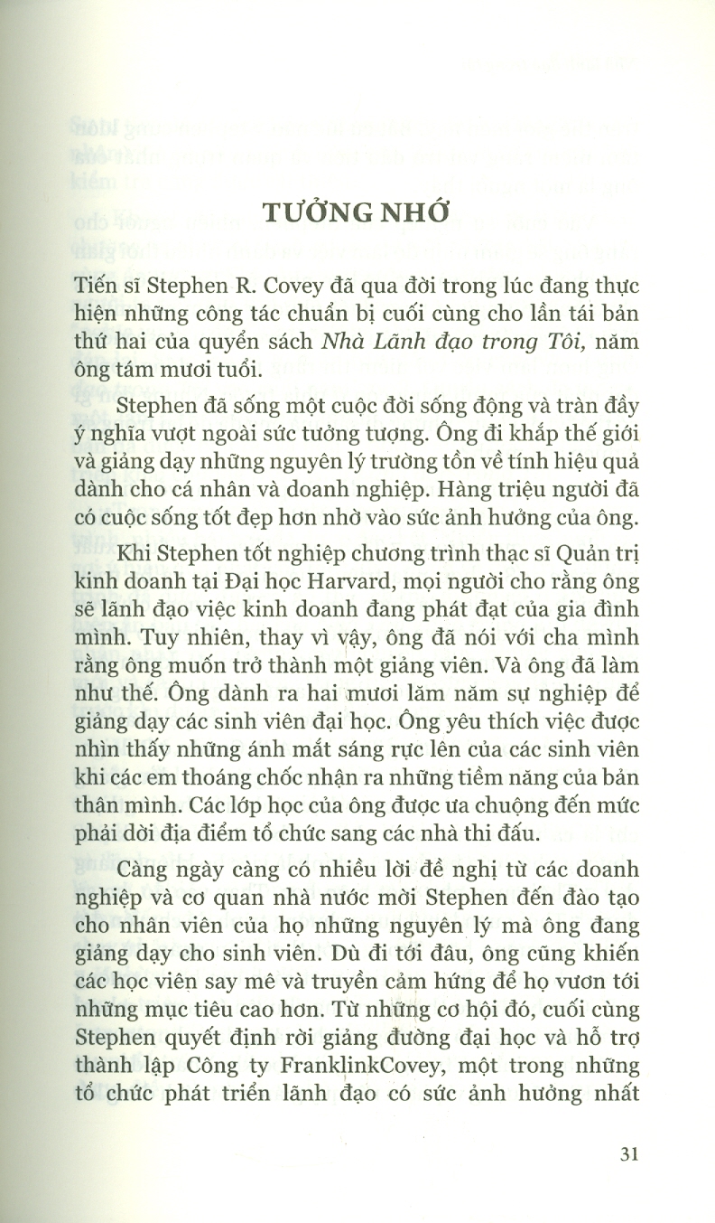 Nhà Lãnh Đạo Trong Tôi