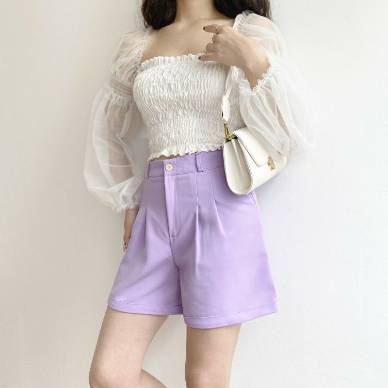 Quần Short Nữ Gập Gấu