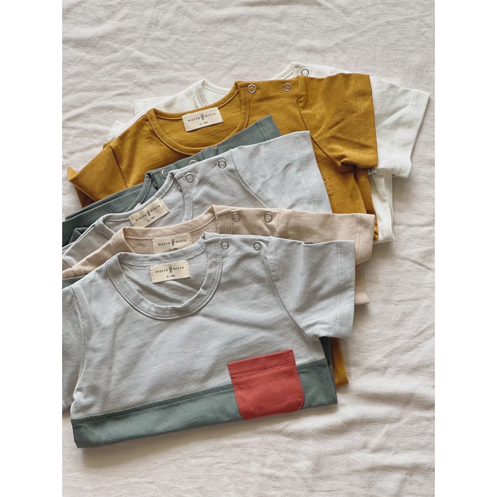 Color Block T-Shirt Macro & Micro (Áo Phông Ngắn Tay Ba Màu)