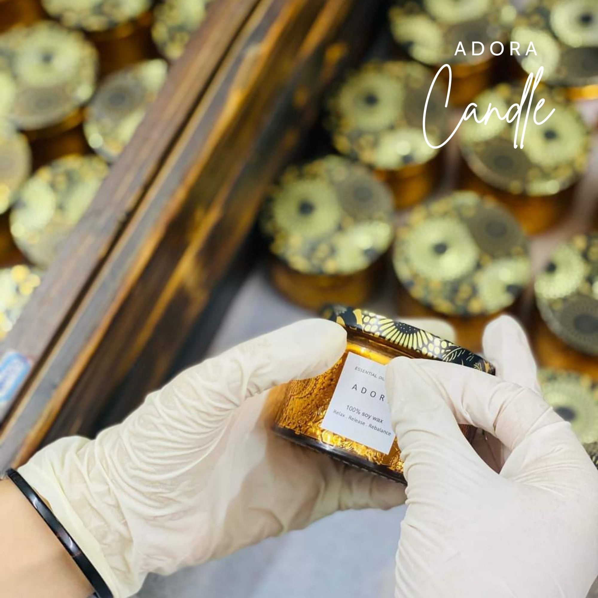 Nến thơm phòng Vintage Jar size S - ADORA candle